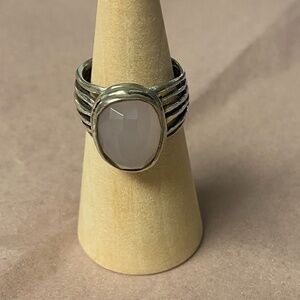 Silpada Sterling Silver Ring with light pink stone Size 9